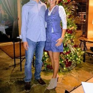 Jack by BB Dakota faux suede zippered dress in Steel.